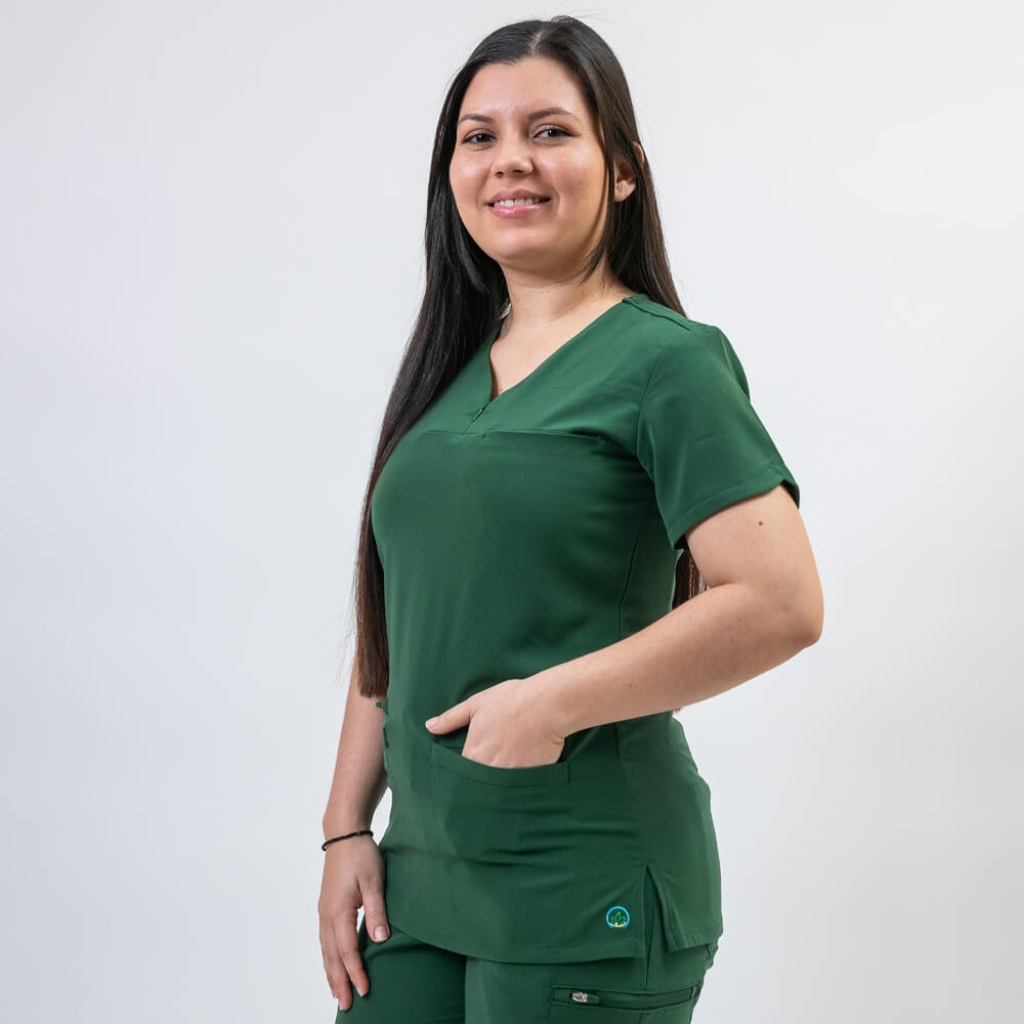 Bluza medicala Lotus Flex, stretch, verde hunter, TS-NP10