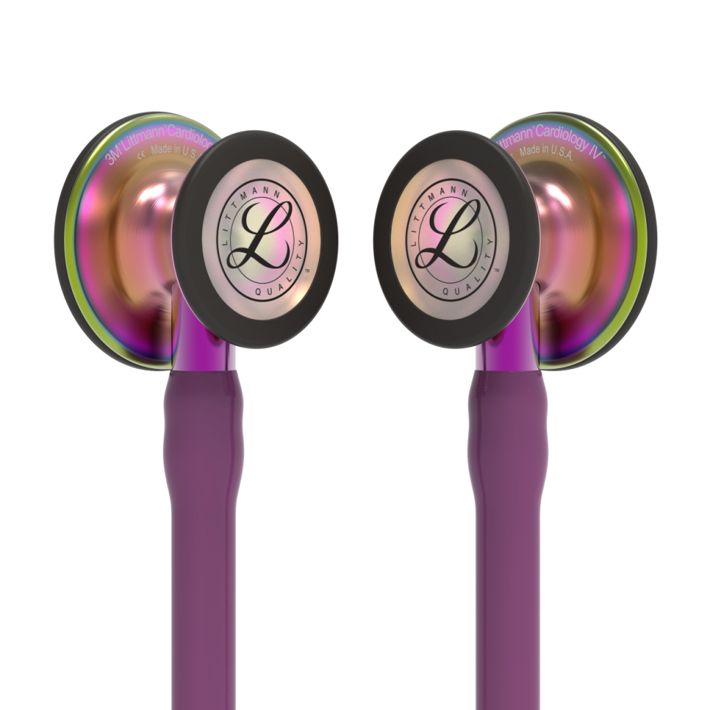 Stetoscop 3M Littmann Cardiology IV Plum capsula curcubeu reflexie violet 6205 - capsula vedere frontala